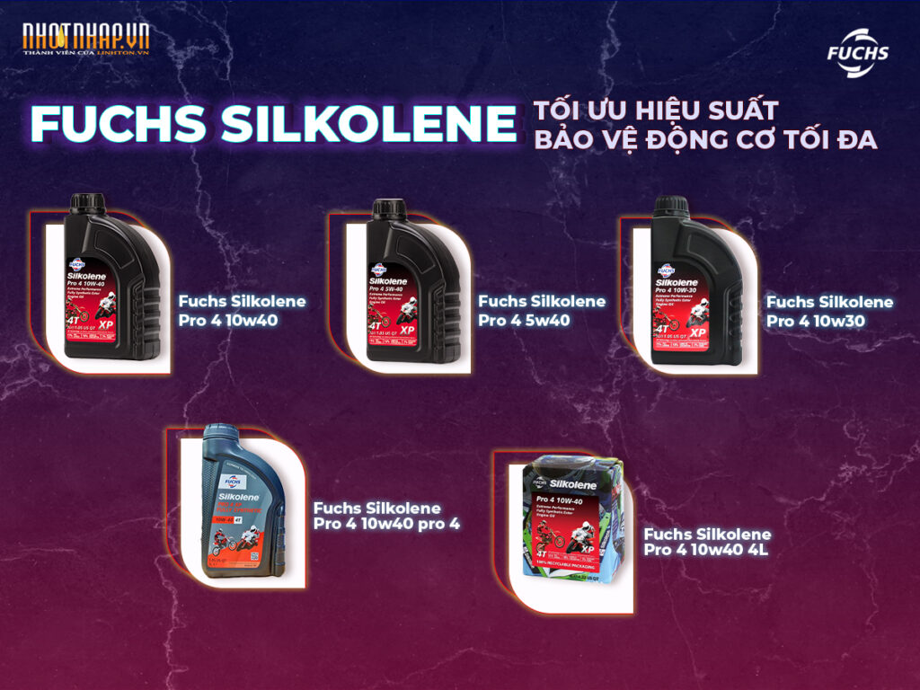 Nhớt nhập khẩu Fuchs Silkolene nhập khẩu, đặc tính êm mát - NHOTNHAP.VN - Thành viên của Linh Ton Store - 350a Trịnh Đình Trọng, Hoà Thạnh, Tân Phú