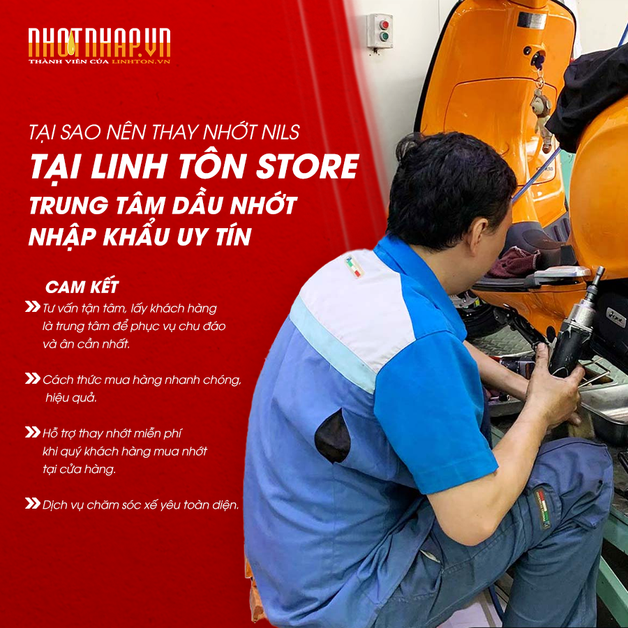 DỊCH VỤ THAY NHỚT NILS NHẬP KHẨU UY TÍN QUẬN TÂN PHÚ TẠI NHOTNHAP.VN - THÀNH VIÊN CỦA LINH TÔN STORE - 350A TRỊNH ĐÌNH TRỌNG, HOÀ THẠNH, TÂN PHÚ - NHOTNHAP.VN