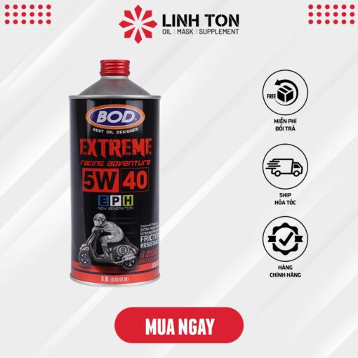 Mua ngay Nhớt nhập khẩu tổng hợp gốc Ester BOD Racing 5w40 800ml MB Extreme Racing Fully Synthetic dành cho xe tay ga tại Linh Ton Store