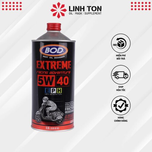 Mua ngay Nhớt nhập khẩu tổng hợp gốc Ester BOD Racing 5w40 800ml MB Extreme Racing Fully Synthetic dành cho xe tay ga tại Linh Ton Store