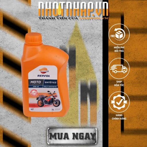 MUA NGAY Nhớt tổng hợp REPSOL SINTETICO 10W40 1L dành cho xe số và côn tay nhập khẩu tại NHOTNHAP.VN - THÀNH VIÊN CỦA LINH TON STORE