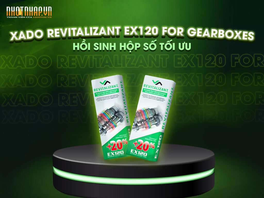 MUA NGAY PHỤ GIA NHỚT XADO REVITALIZANT EX120 FOR GEARBOXES HỒI SINH HỘP SỐ TỐI ƯU tại NHOTNHAP.VN - Thành viên của Linh Ton Store - 350a Trịnh Đình Trọng, Hoà Thạnh, Tân Phú