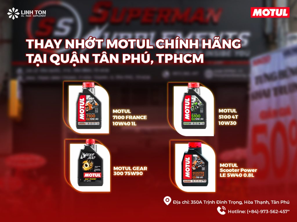 Thay nhớt Motul chính hãng Tân Phú