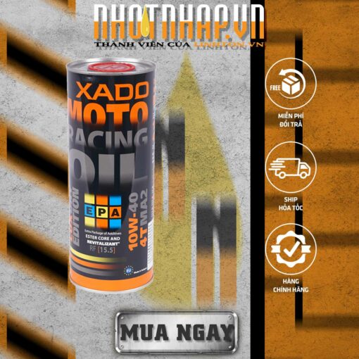 Mua ngay Nhớt siêu cao cấp nhập khẩu tổng hợp XADO moto racing oil revitalizant 10w40 v2 tại NHOTNHAP.VN - Thành viên của LINH TON STORE